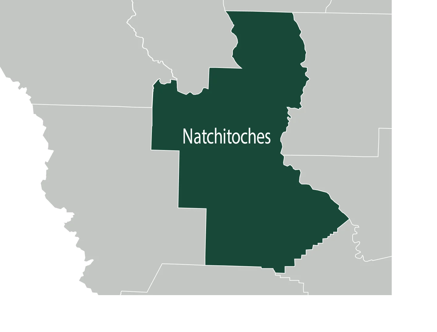 Map of Natchitoches Parish, Louisiana